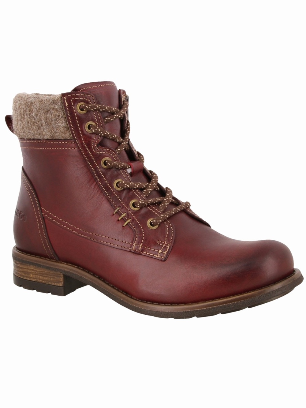 Taos Cutie Boots Leather Deep Red Size EU 39 US 8-8.5 Booties Fall Winter Shoes